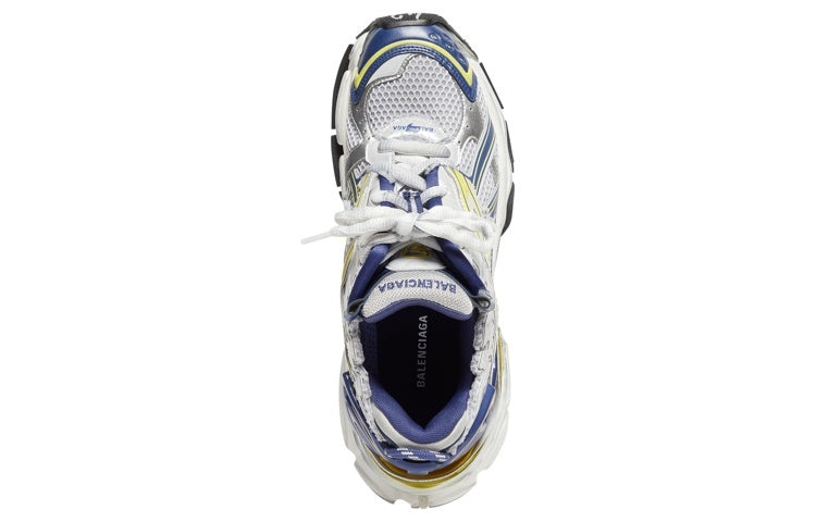 Balenciaga Runner Sneakers 'White Blue Yellow Mesh and Nylon' 677403W3RB59174 - 3