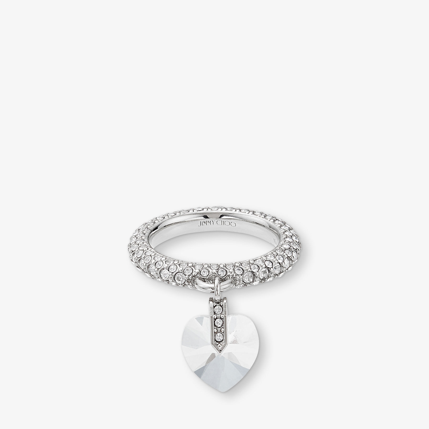 Heart Ring
Silver-Finish Heart Ring with Crystals - 5