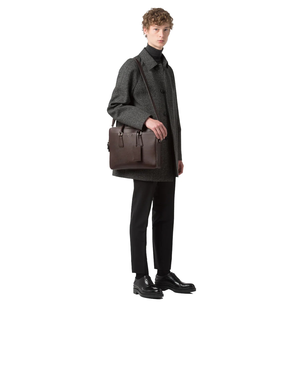 Saffiano Leather Briefcase - 2