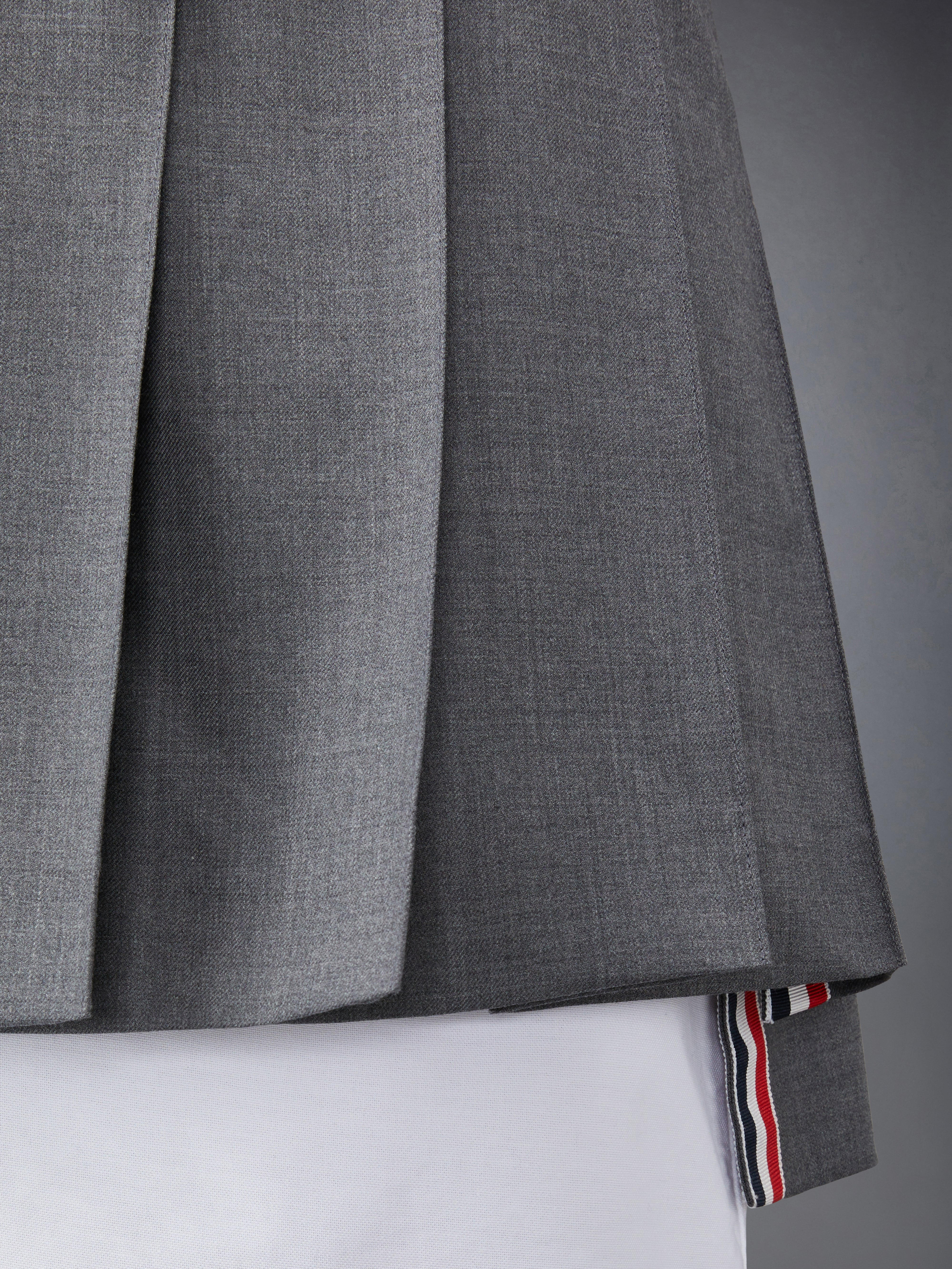 step-hem pleated skirt - 5