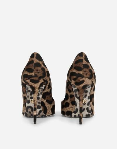 Dolce & Gabbana Leopard-printed cotton pumps outlook