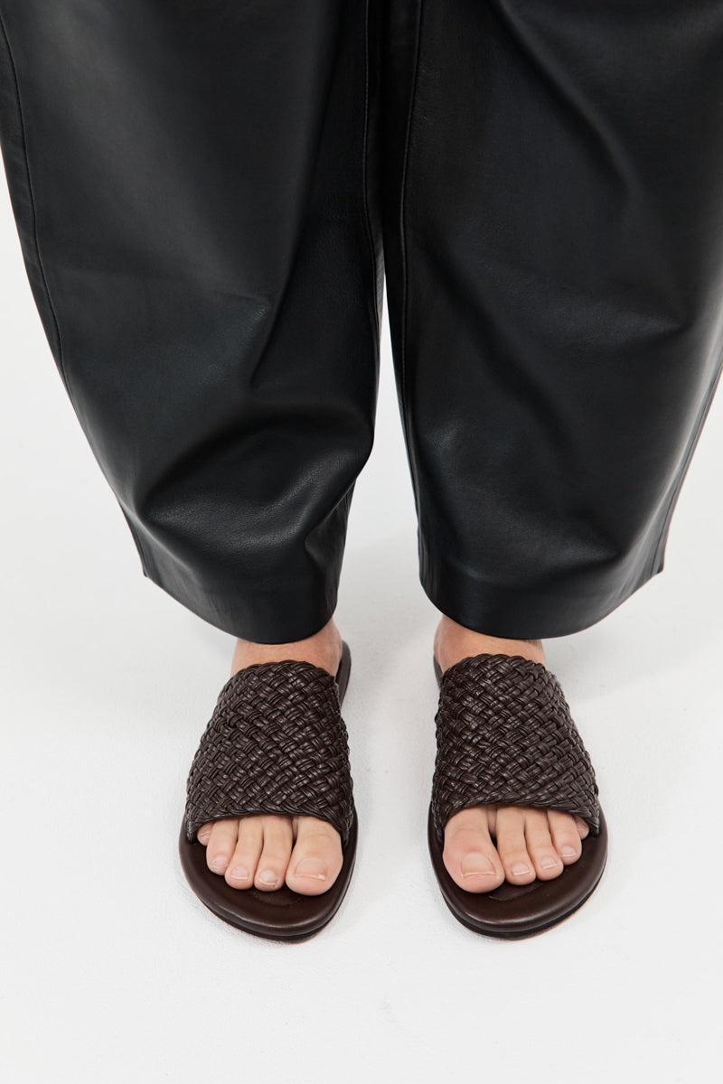 Woven Minimal Slide - Chocolate - 2