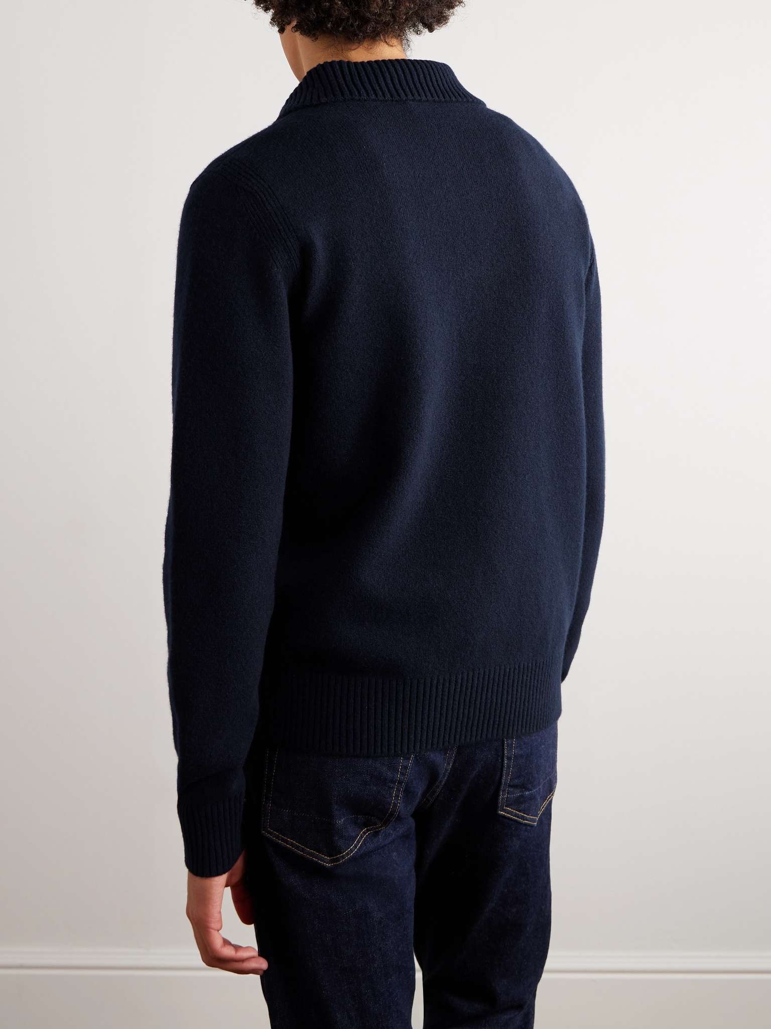 Wool-Blend Half-Zip Sweater - 4