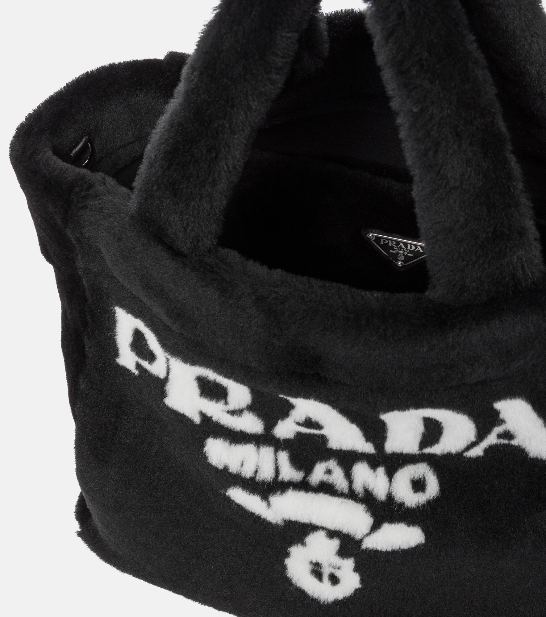 Medium shearling tote - 3