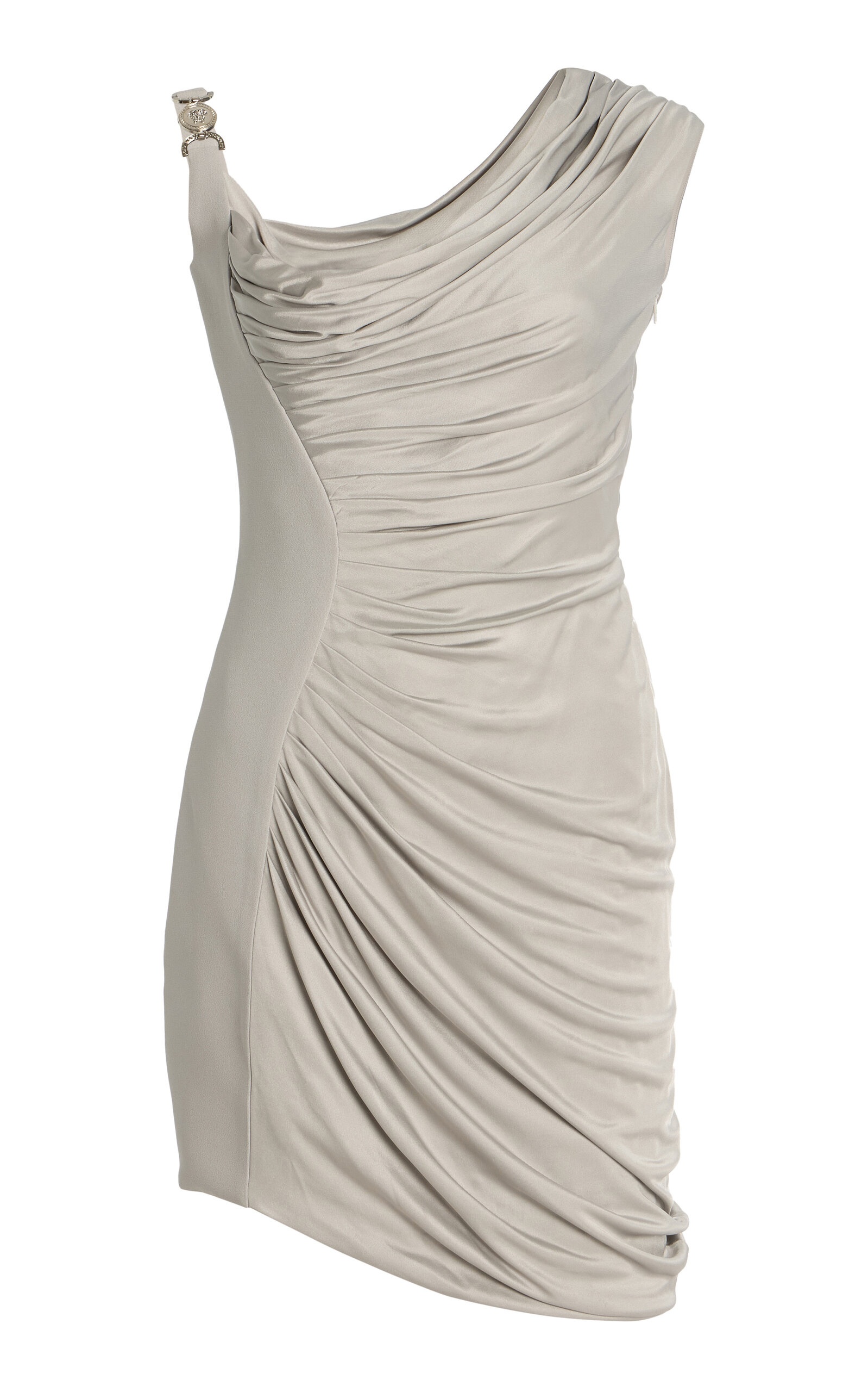 Draped Jersey Mini Dress grey - 1