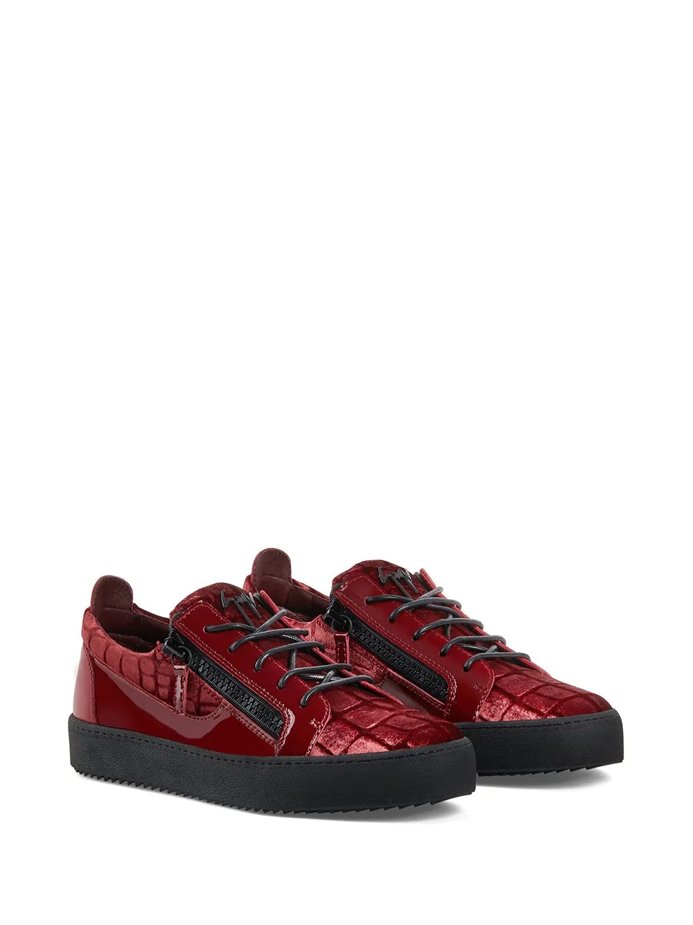 Frankie crocodile-effect sneakers - 2