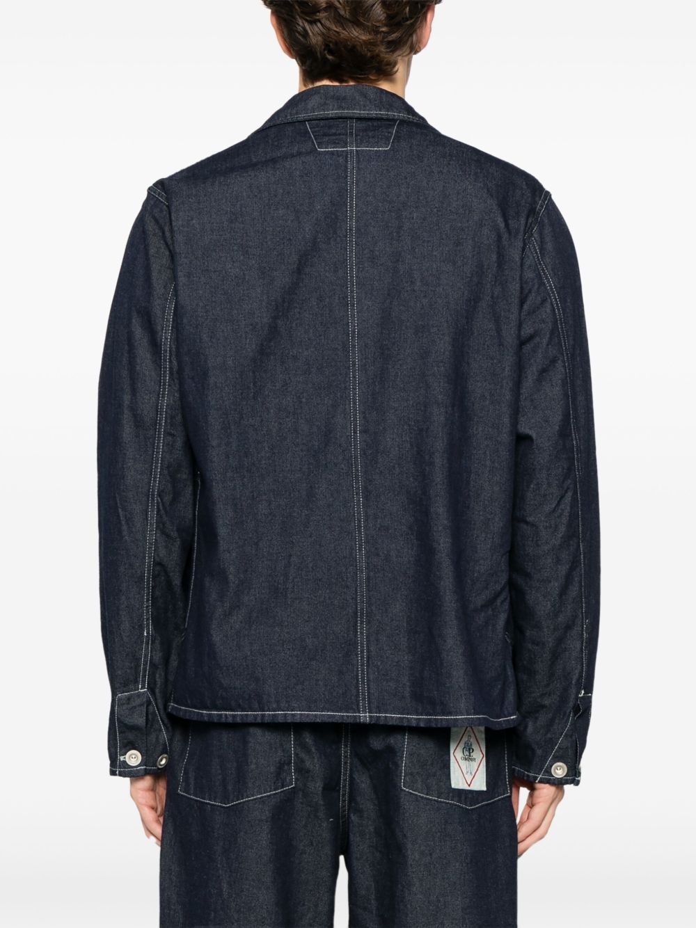 logo-patch denim jacket - 4