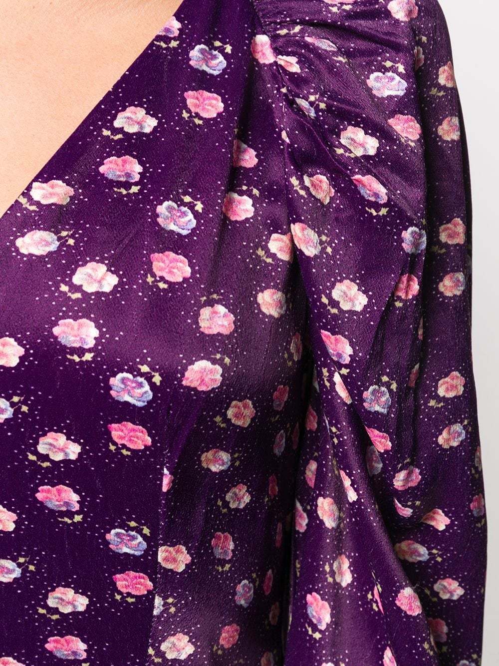 pansy print midi dress - 5