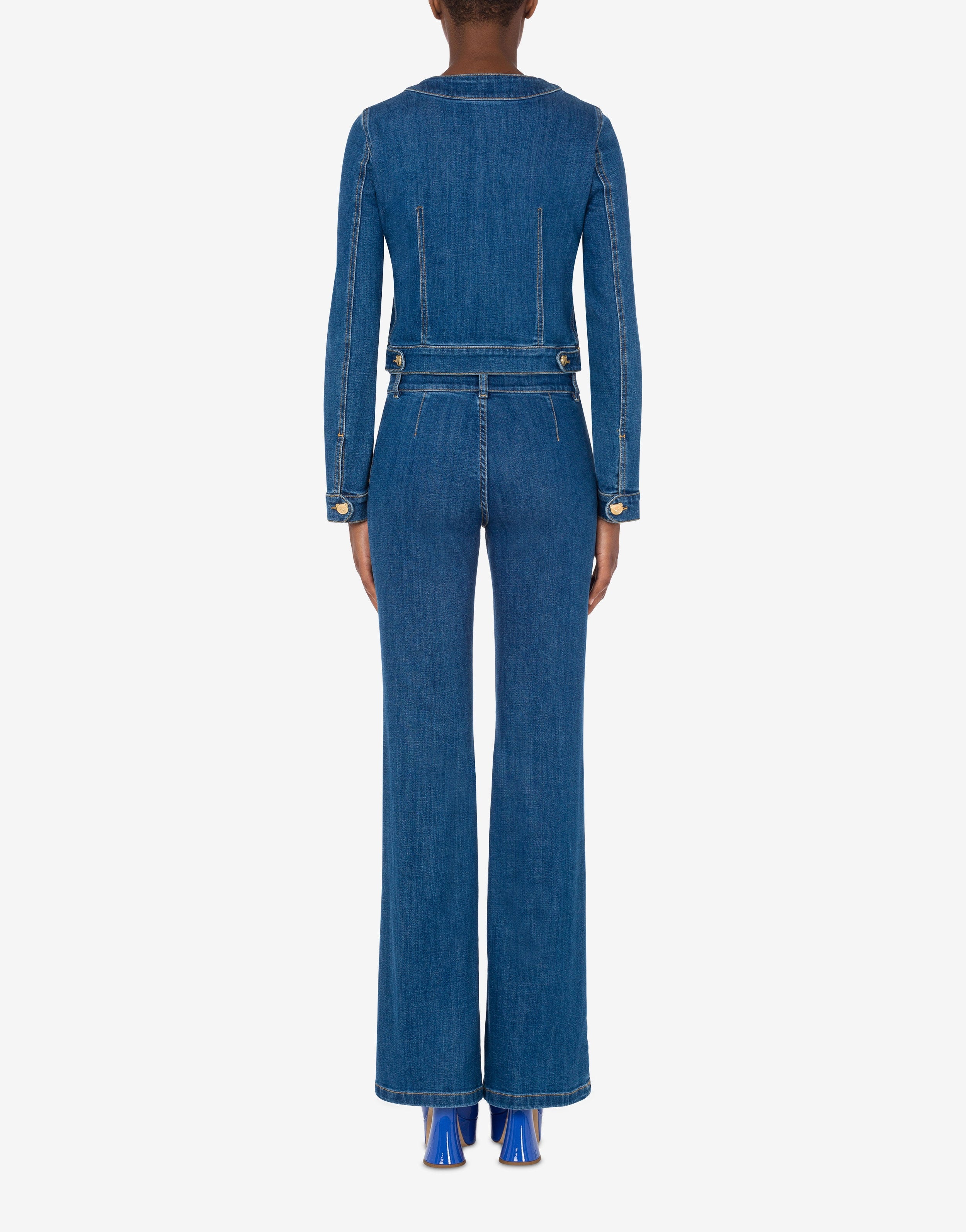 TEDDY BUTTONS STRETCH DENIM JACKET - 3