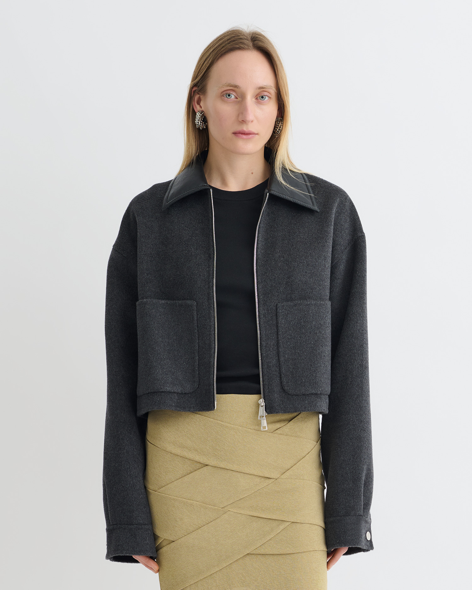 Cropped Double Wool Jacket - 5