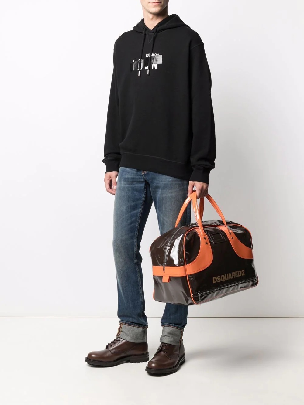 logo-print zip-up holdall - 2