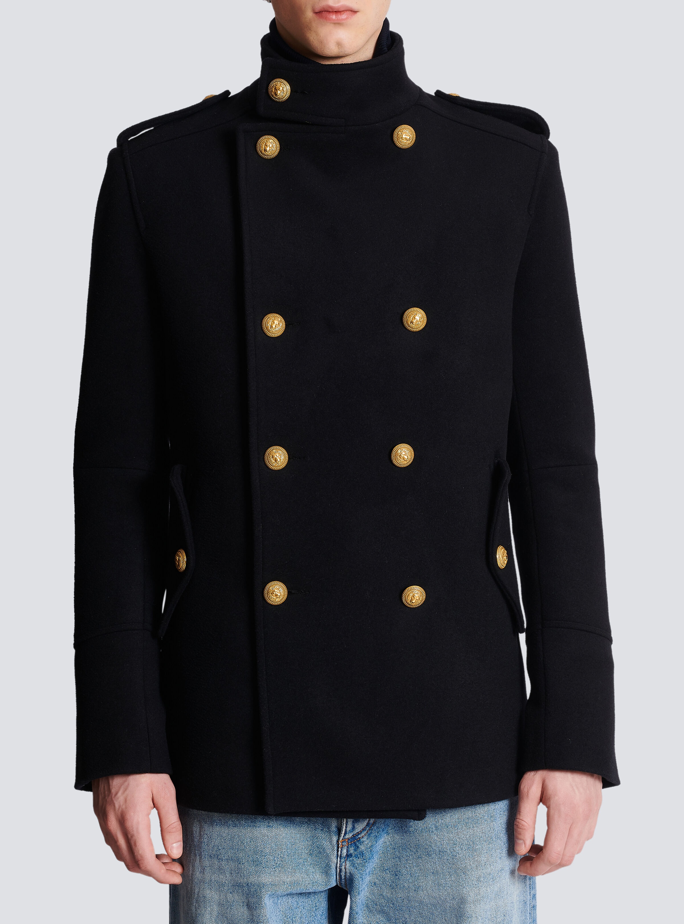 Short military-style coat - 5