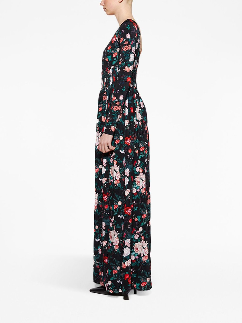 rose-print maxi dress 3