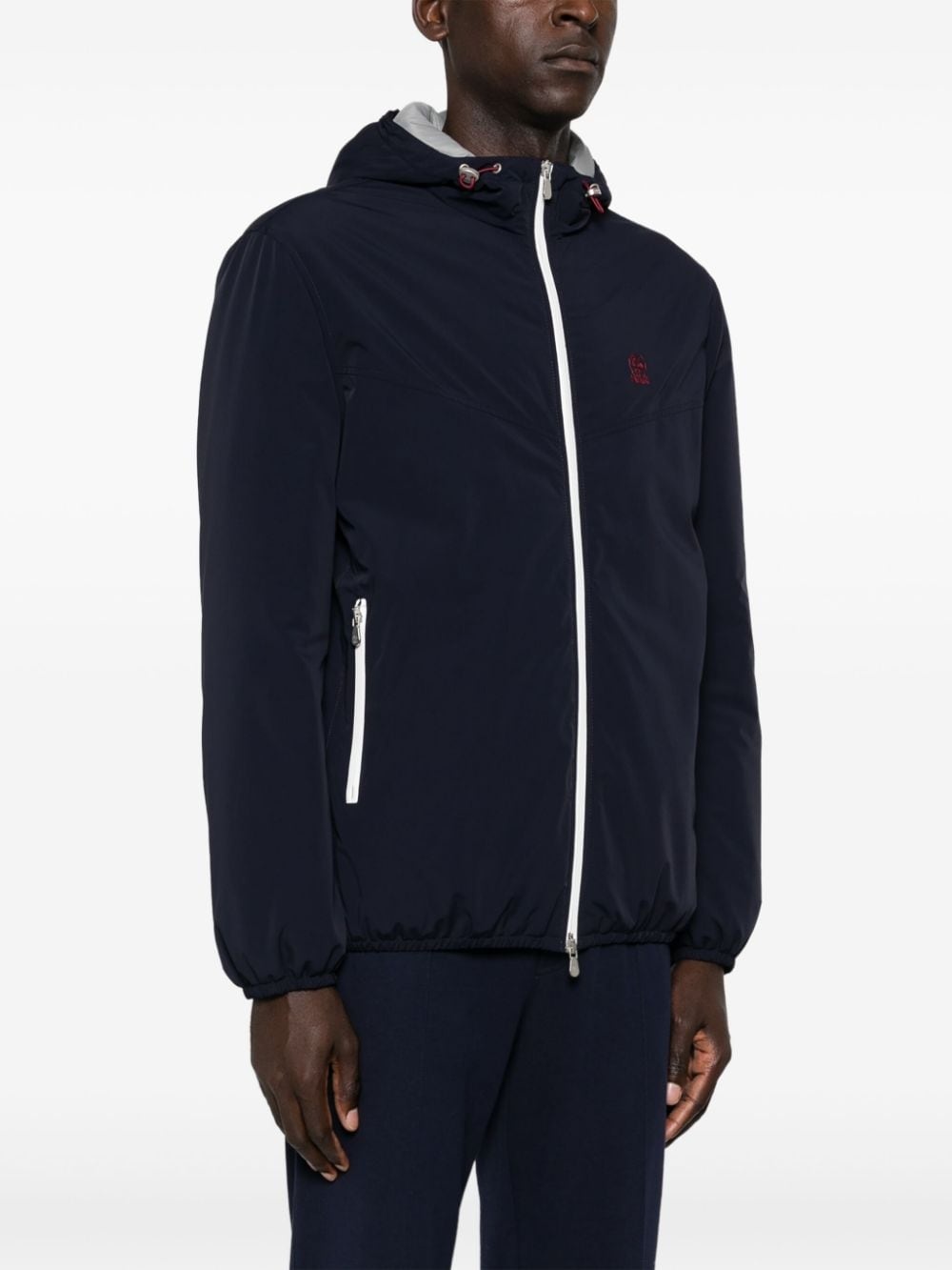 logo-embroidered jacket - 3