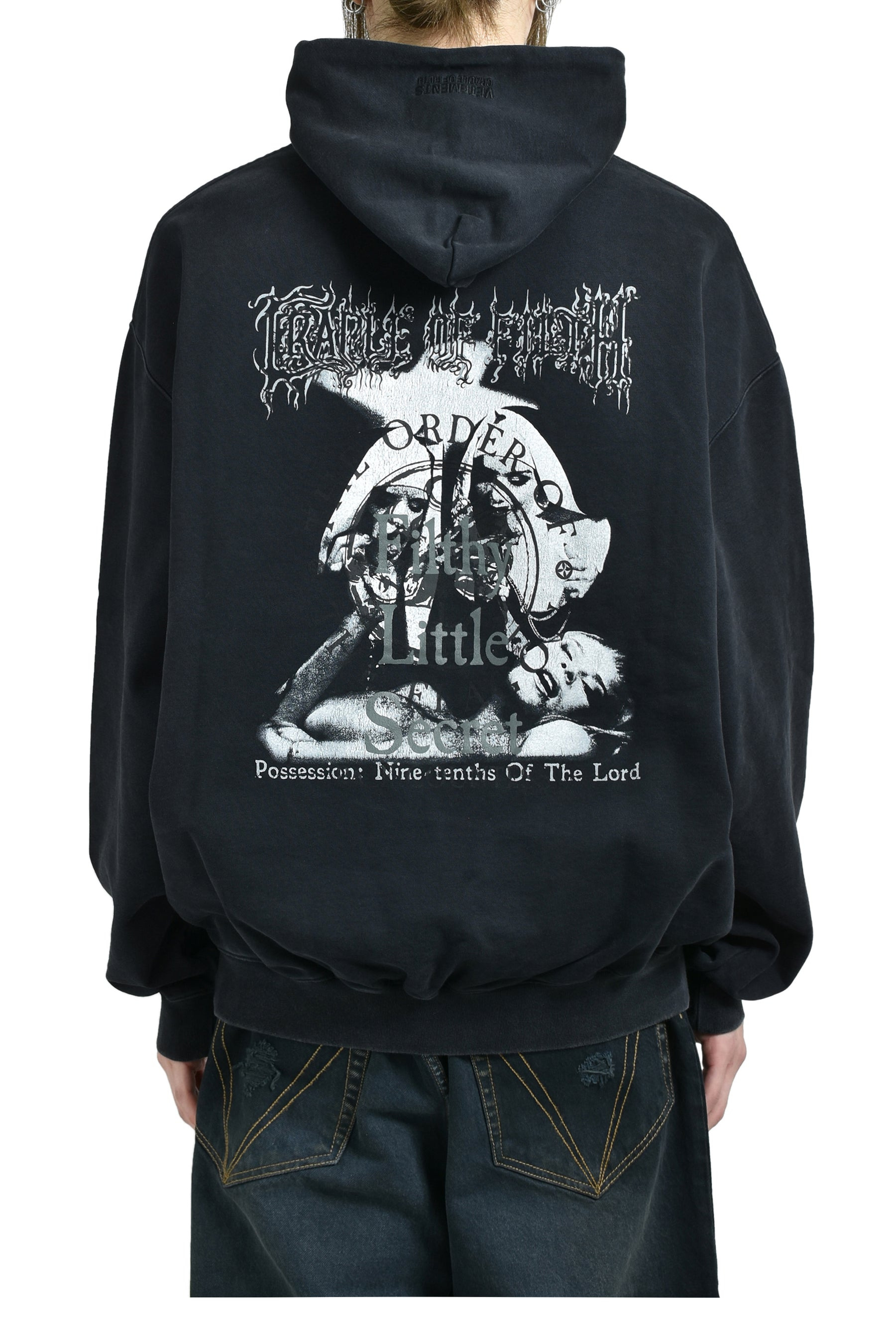 COF FILTHY SECRET OVERSIZED HOODIE / WASHED BLK - 2