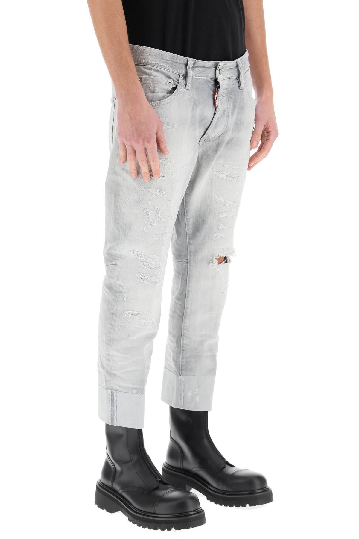 PIRANHA GREY DENIM WASH SAILOR JEANS - 3