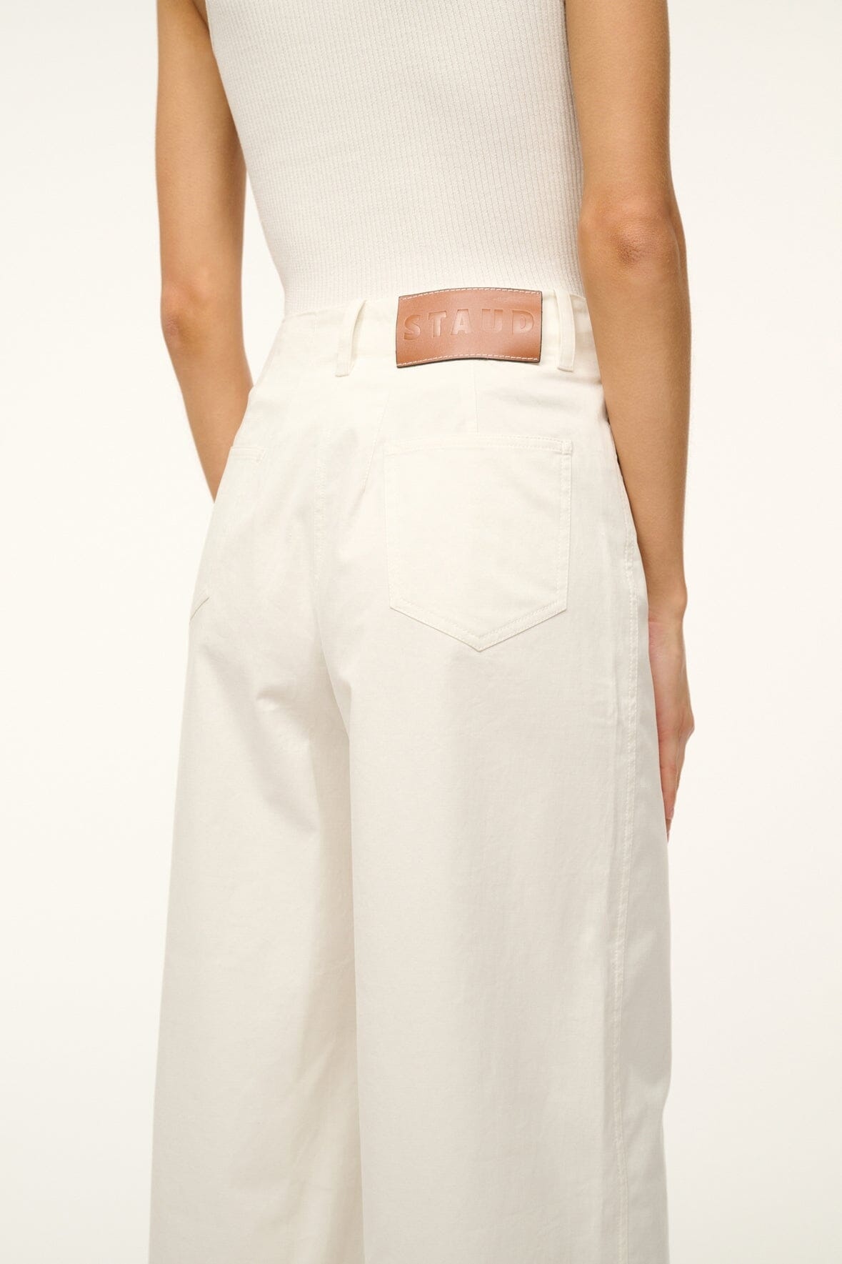 STAUD LUCA PANT IVORY - 5