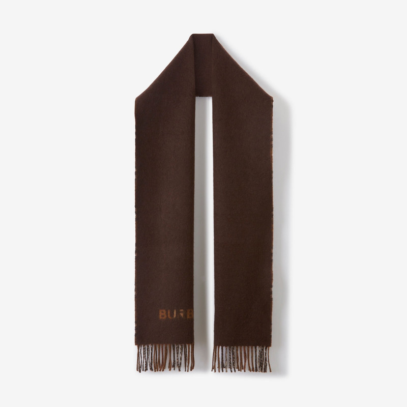 Check Cashmere Reversible Scarf - 1