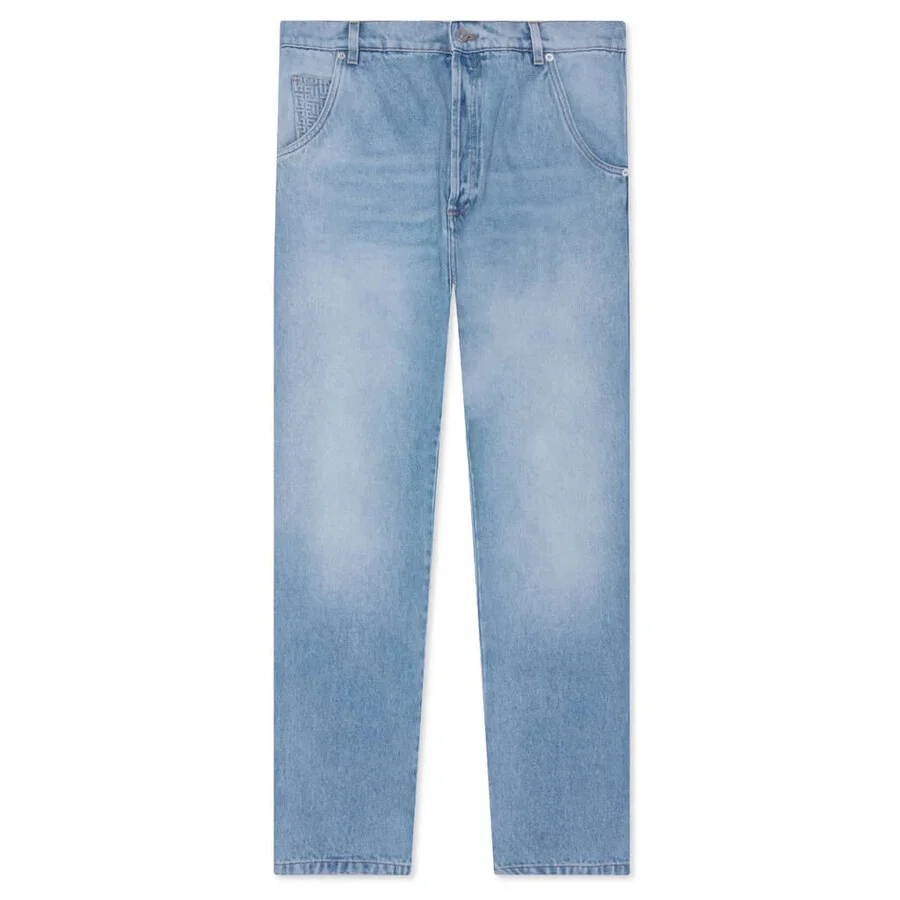 Balmain Men's Straight Cut Cotton Jeans - 1