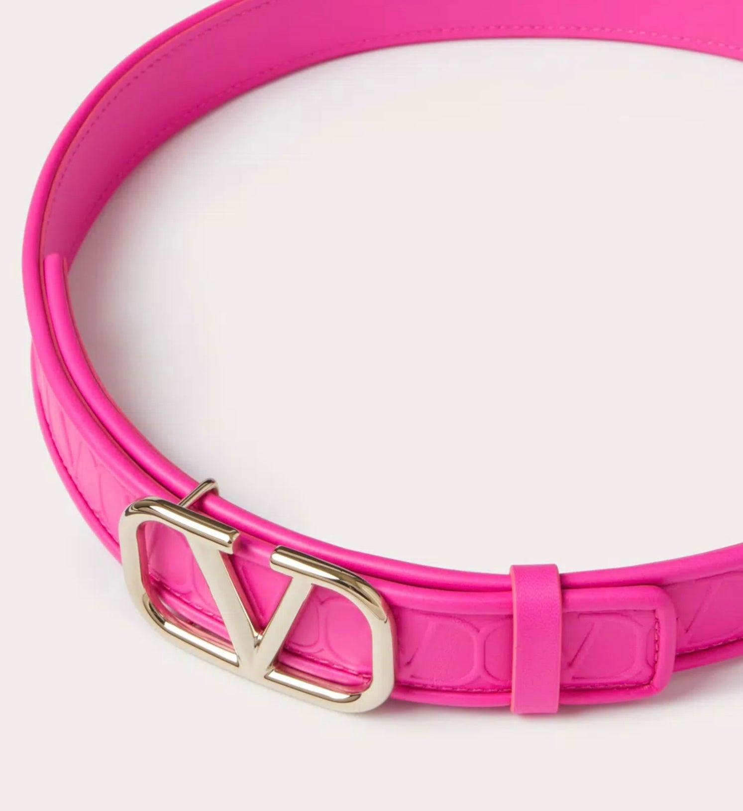 Valentino Garavani Leather Toile Iconographe Calfskin Belt 30 Mm - 4