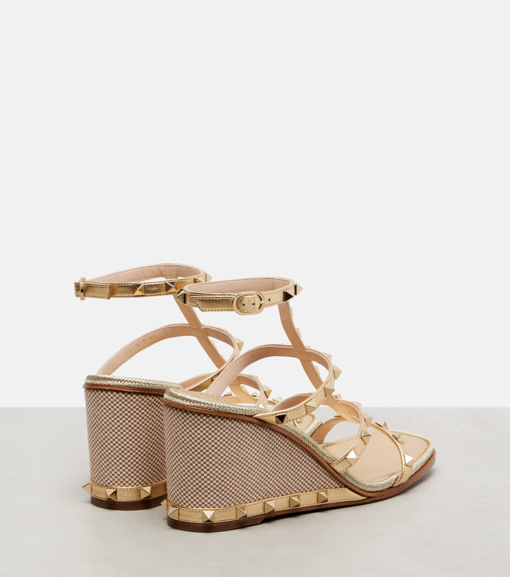 Rockstud 80 leather espadrille wedges - 2