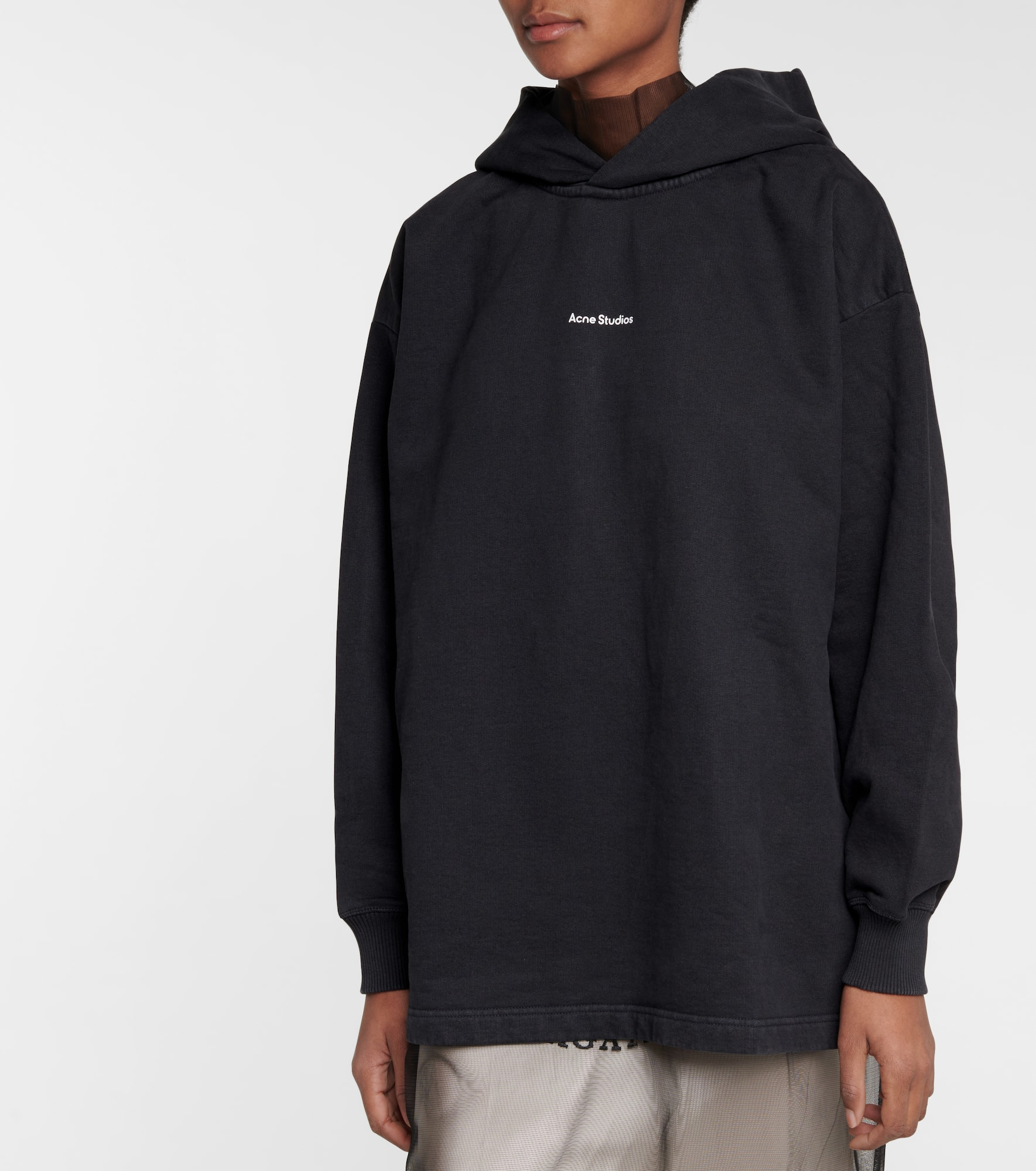 Logo cotton jersey hoodie - 4