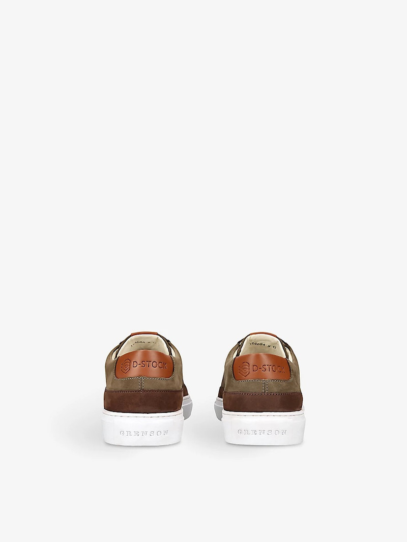 Grenson D-Stock recycled-leather low-top trainers outlook