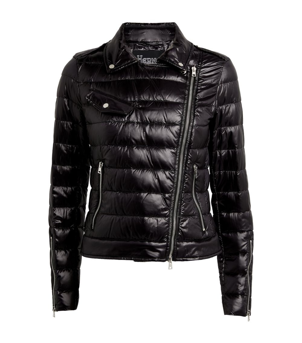 Herno Quilted Biker Jacket harrods REVERSIBLE