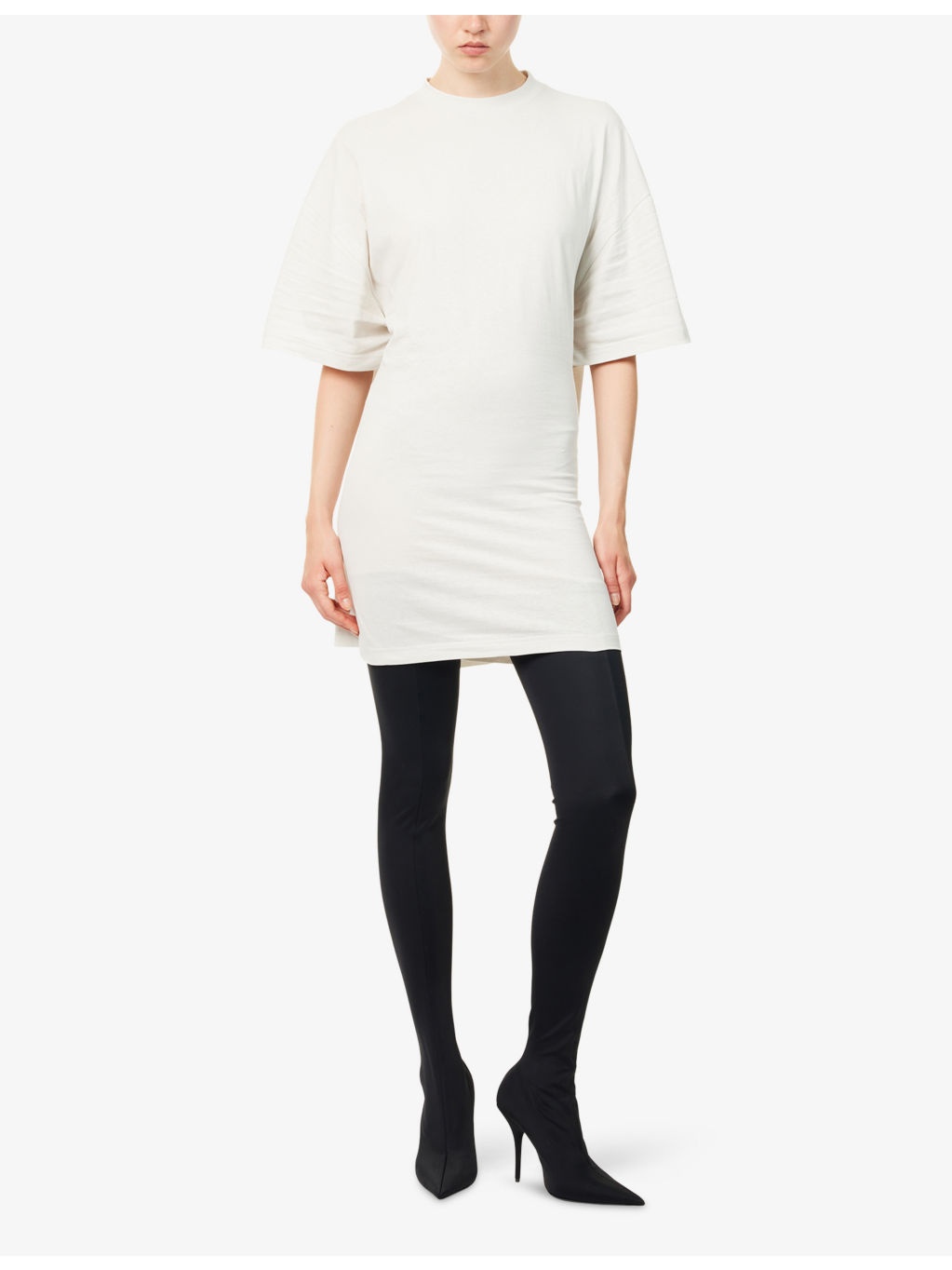Regular-Fit Back-Panel Cotton-Jersey Mini Dress - 3