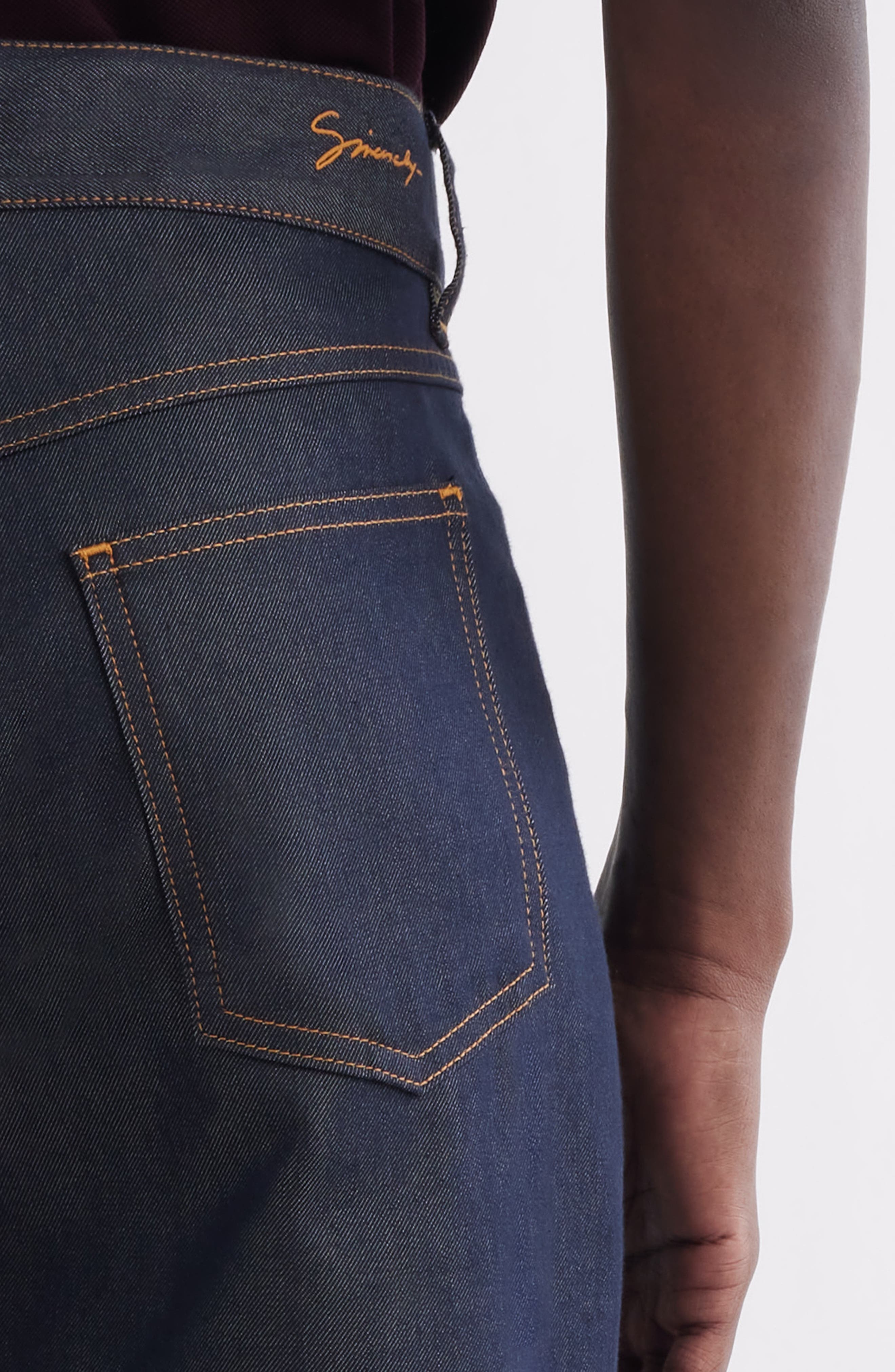 Givenchy Silk Blend Straight Leg Jeans in Indigo Blue at Nordstrom - 5