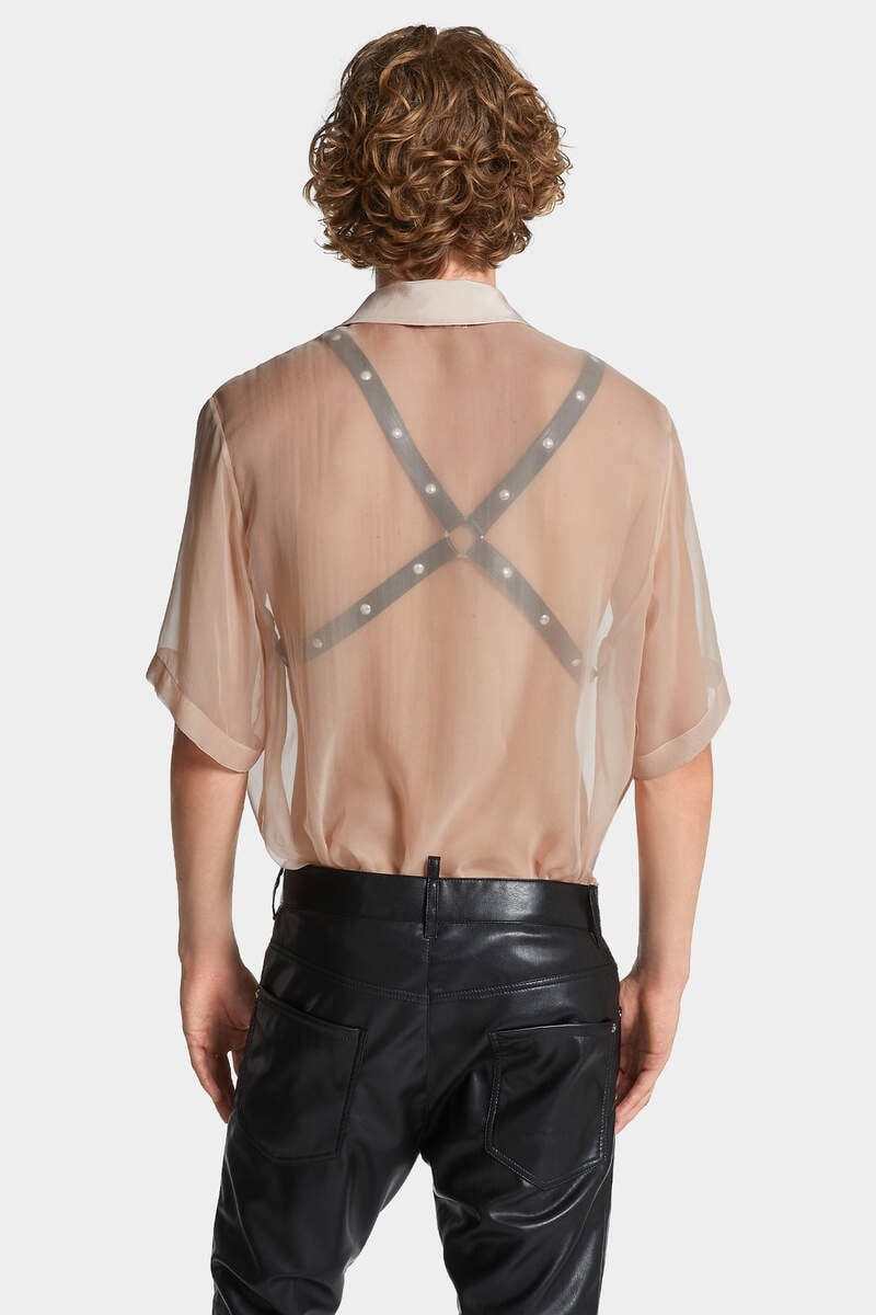 CHIFFON SHORT SLEEVE SHIRT - 4
