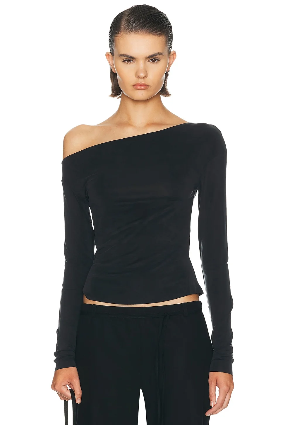 Cupro Jersey Long Sleeve Top - 1
