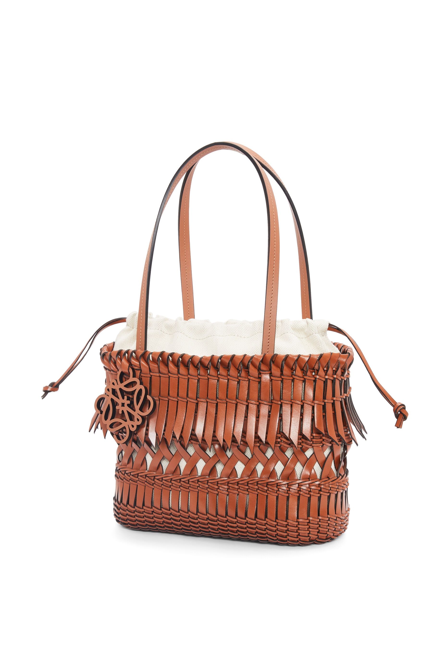 Fringe Square Basket bag in calfskin - 2