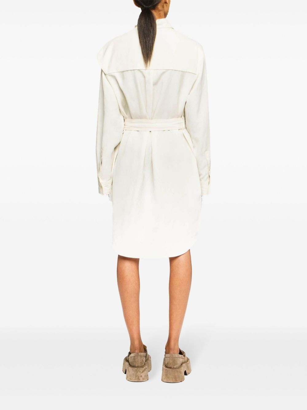 cape midi dress - 4