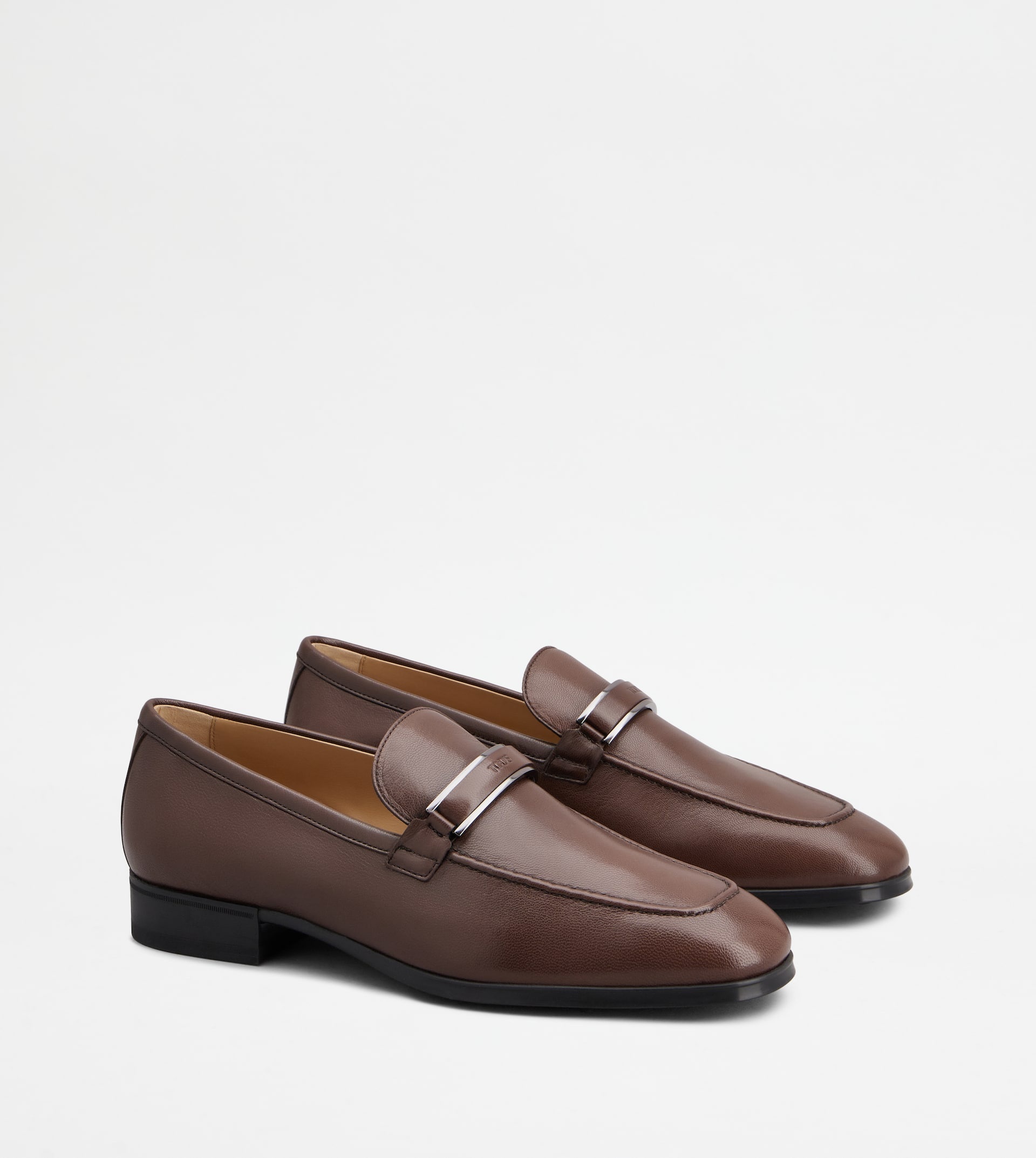 LOAFERS IN LEATHER - BROWN - 3