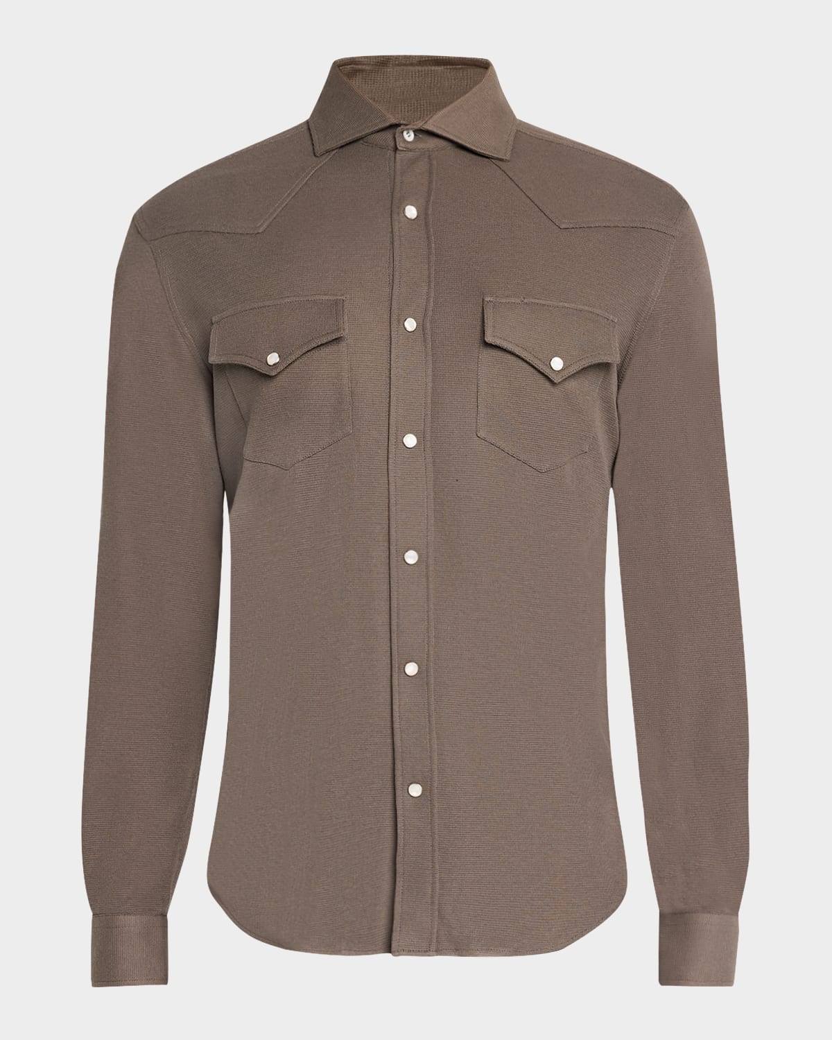 Men's Cotton and Silk Western Shirt - 1