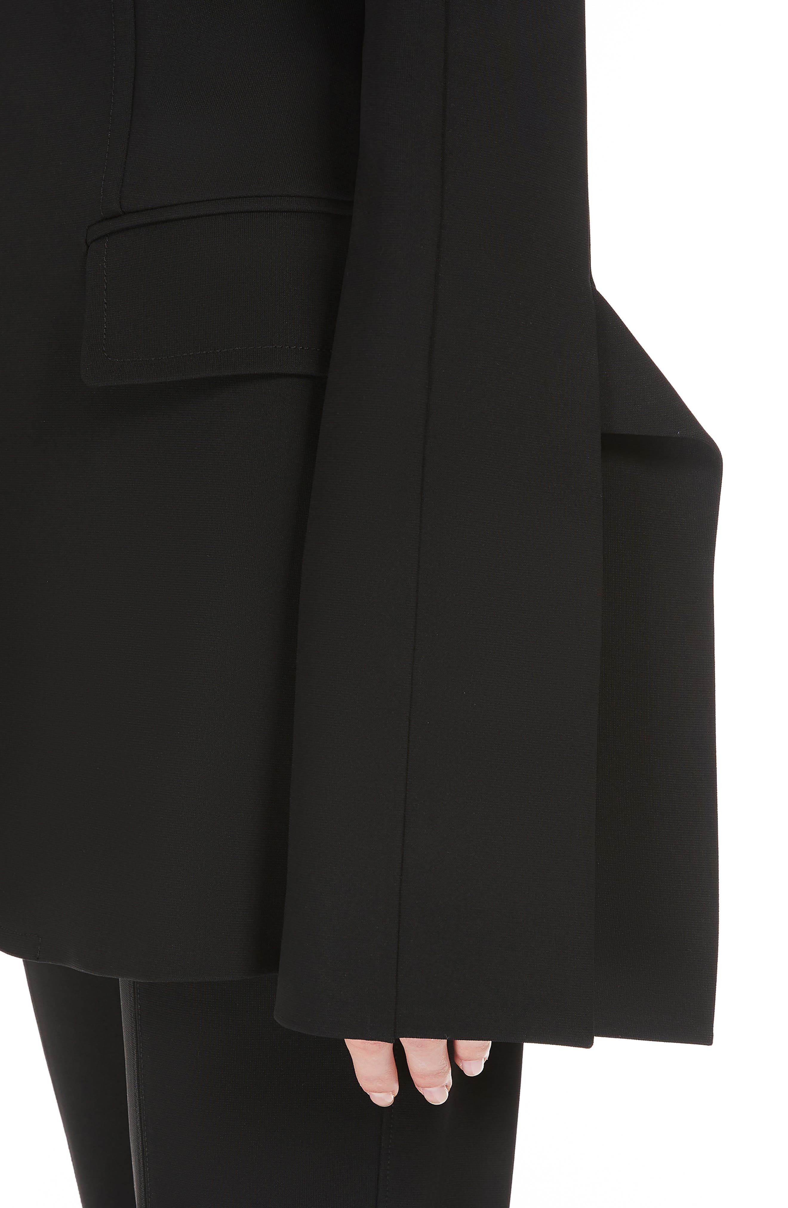 SPORTMAX Cabreo Crepe Jersey Blazer in Black at Nordstrom - 3