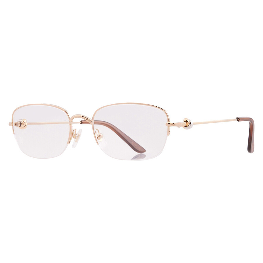 Cartier Trinity Demo Rectangular Ladies Eyeglasses CT0374O 001 54 - 2