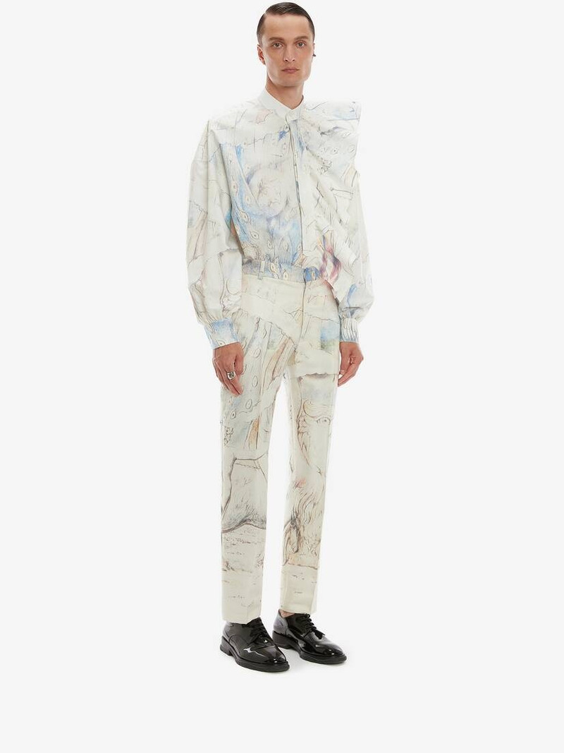 Blake Illustration Dante Ruffle Shirt in Multicolor 3