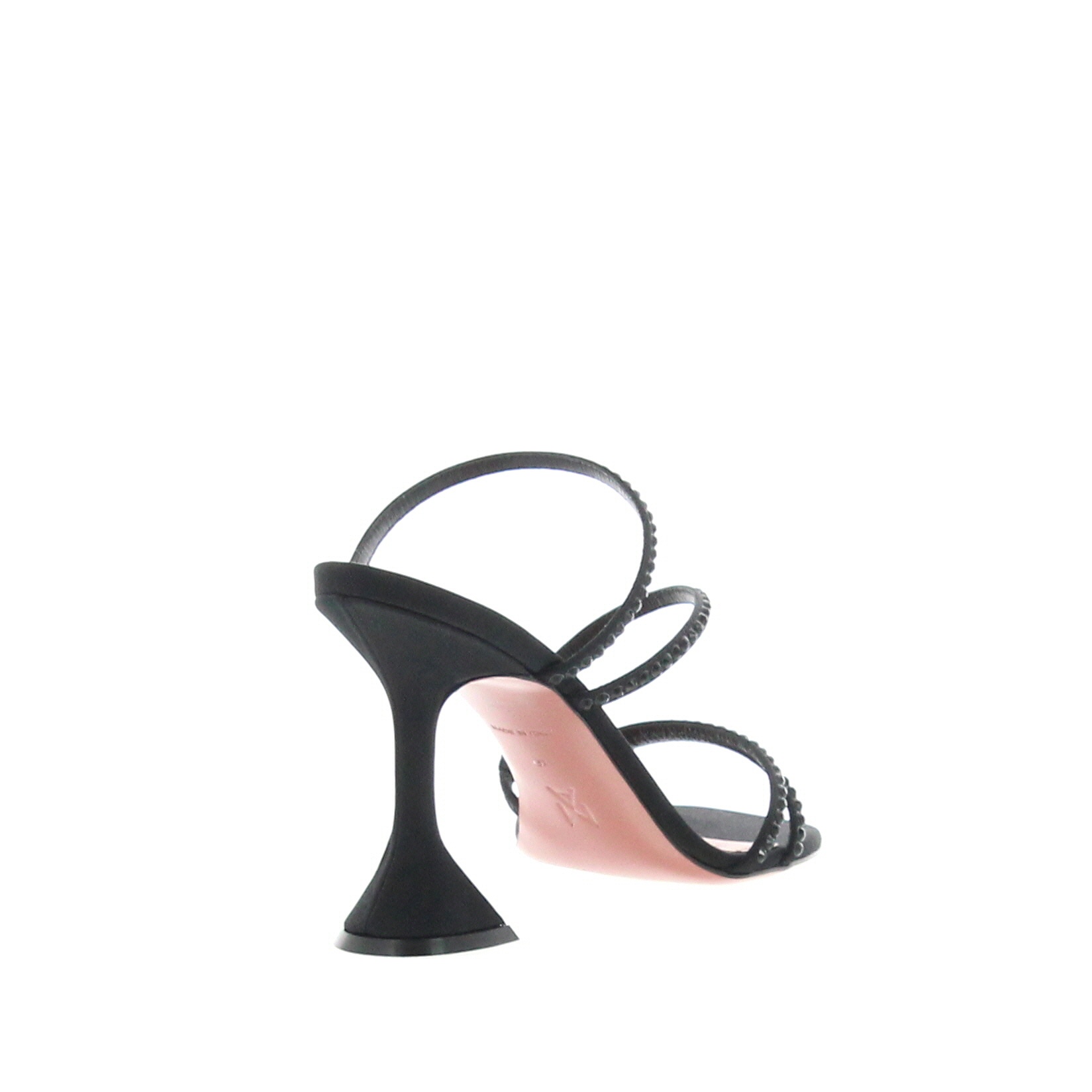 Amina Muaddi – Naima Crystal Satin Black - 3