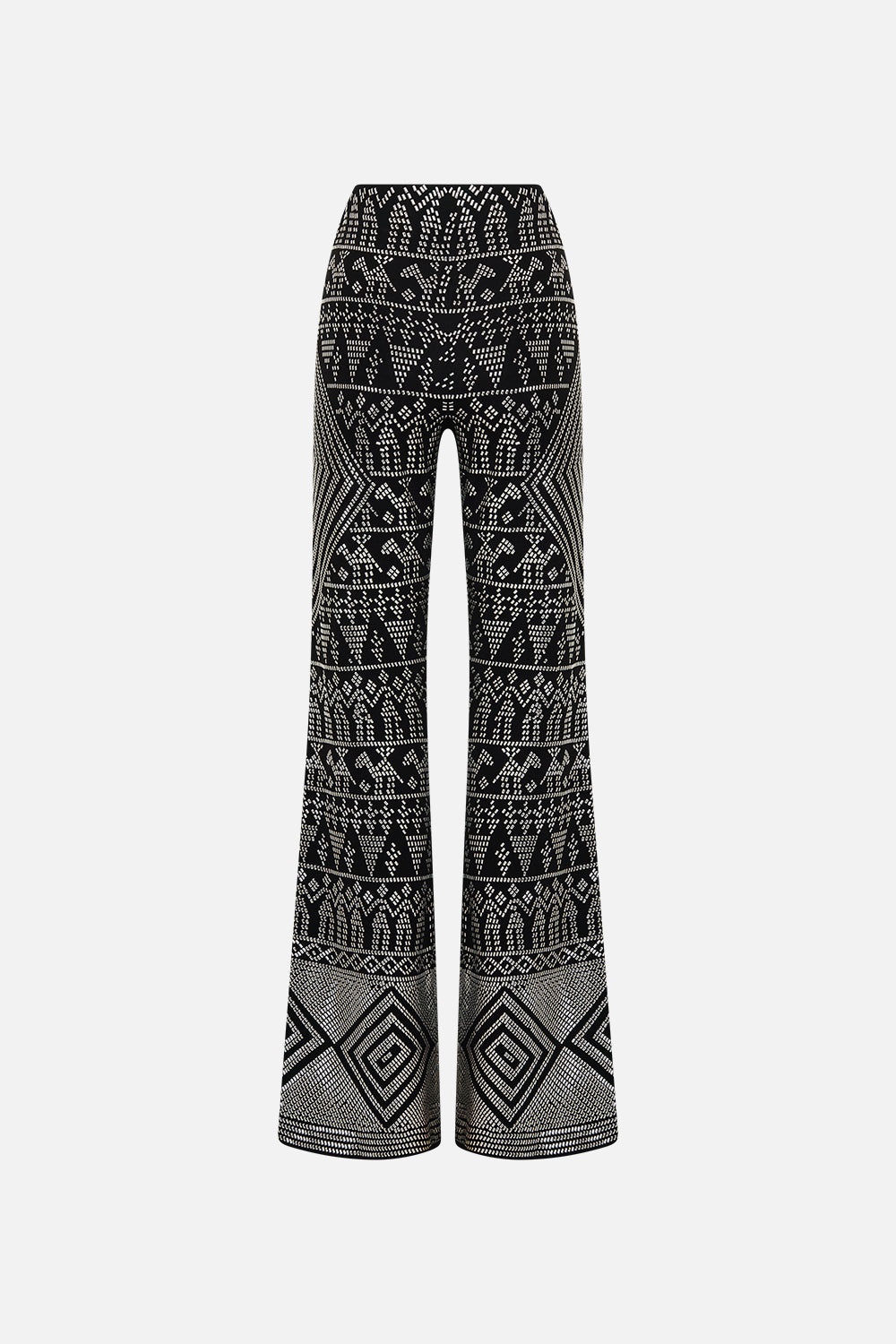 JERSEY FLARE PANT WITH ALL OVER HOTFIX - 8