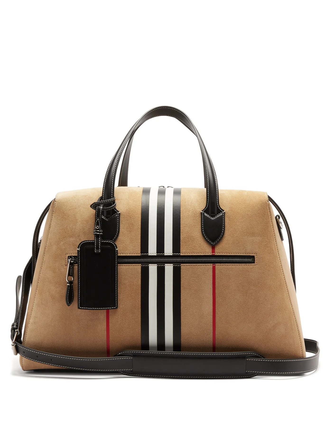 Southcombe Icon-stripe suede holdall - 1