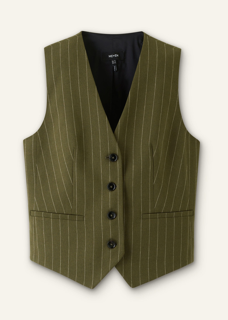 Pinstripe Tailored Vest 8
