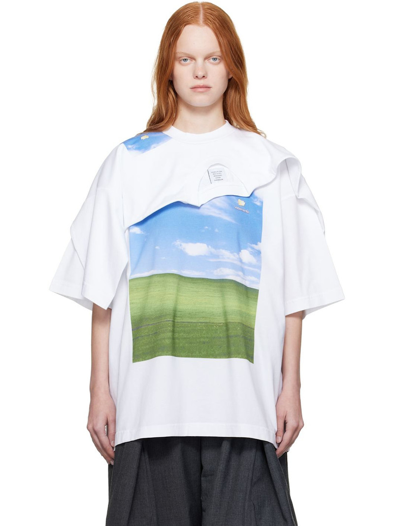 White Desktop Double Layered T-shirt 1