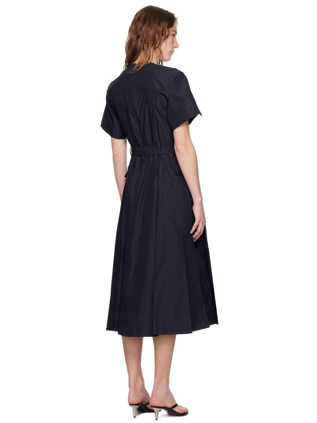 Navy Utility Midi Dress - 3