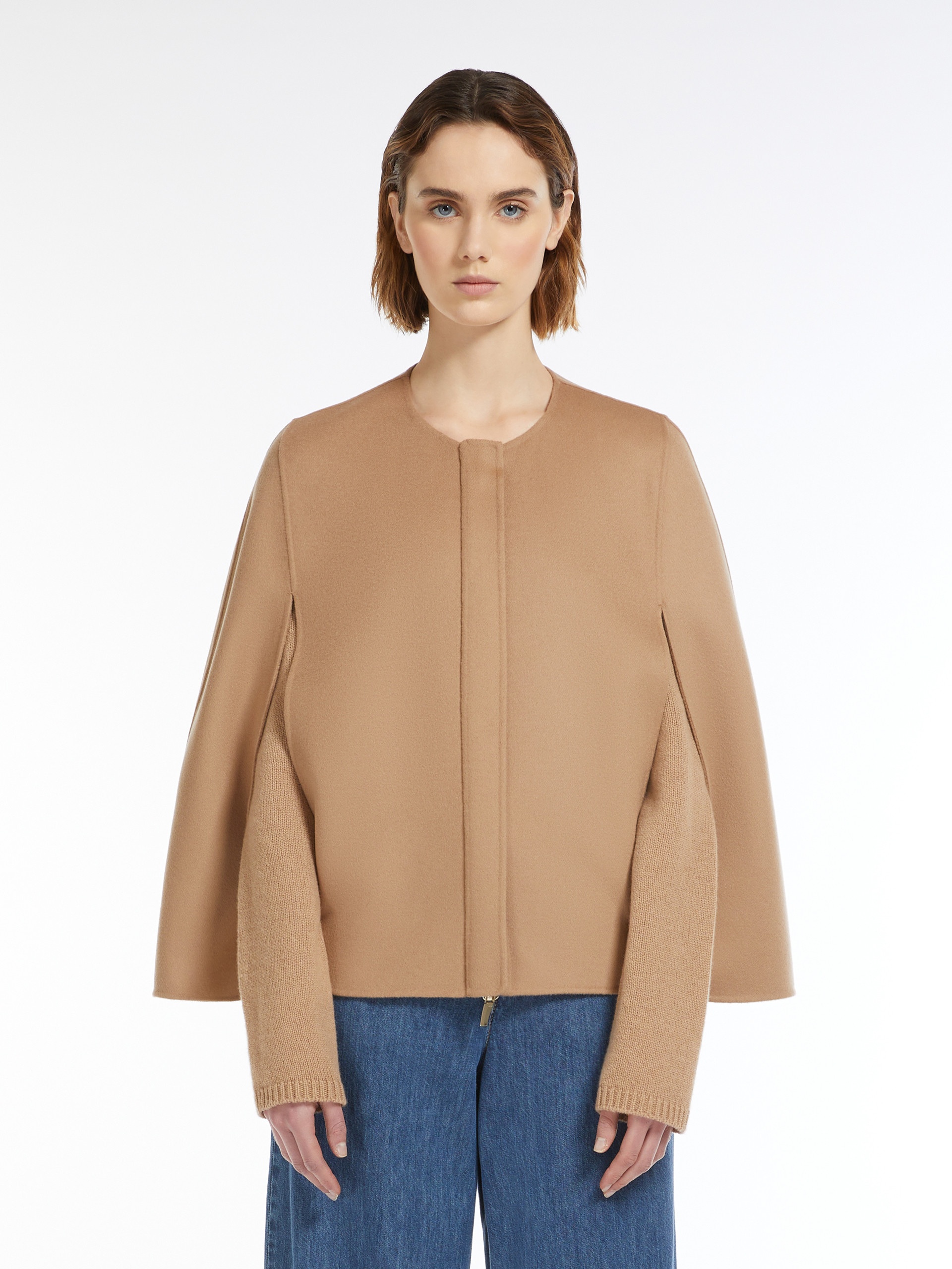 HELENE Wool broadcloth cape - 3