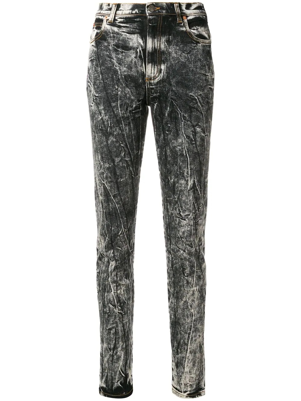 acid wash slim-fit jeans - 1