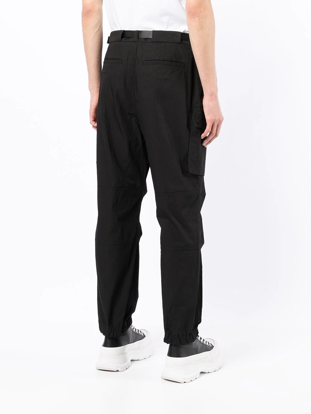 tapered-leg cargo trousers - 4