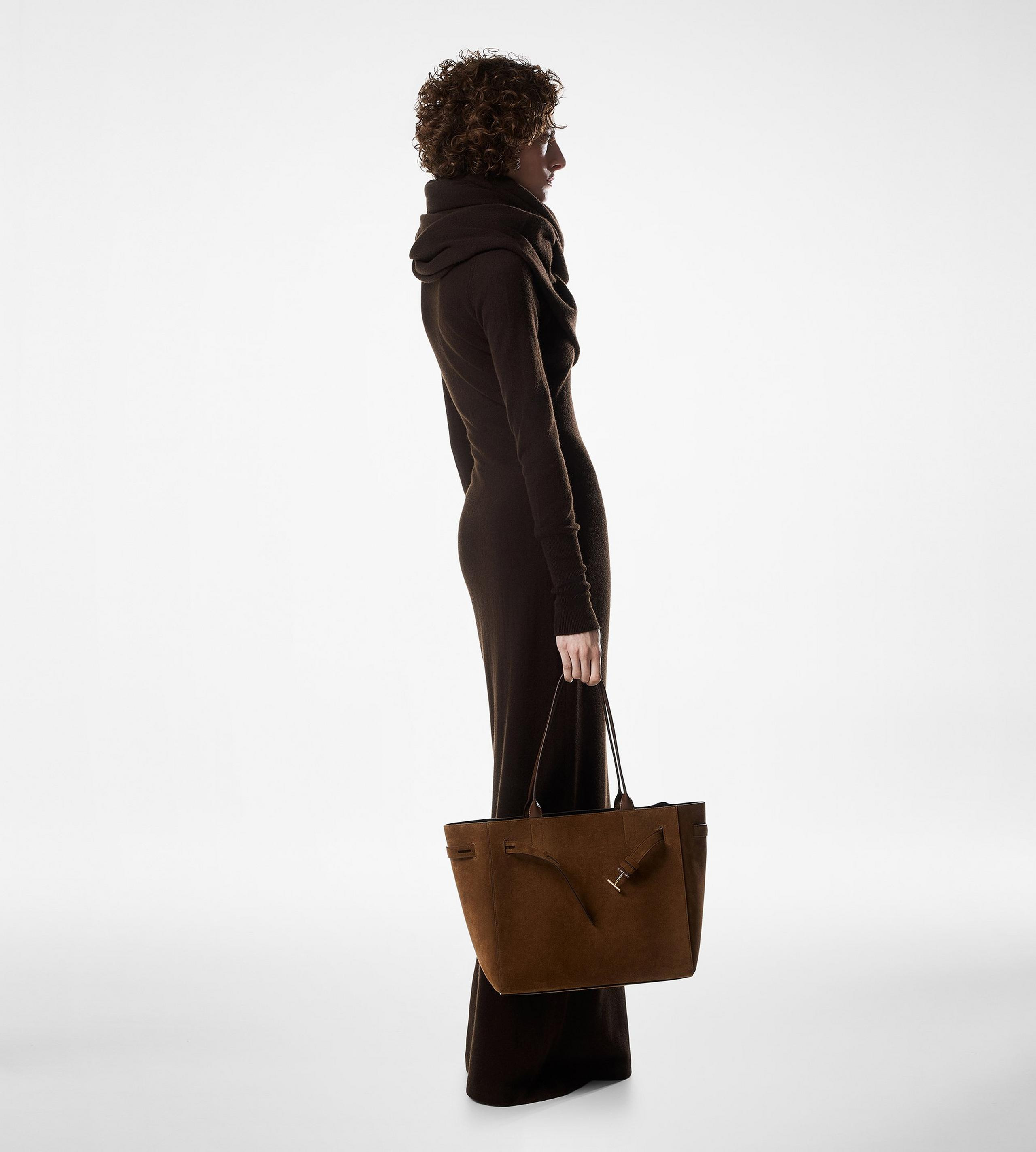 SUEDE LEATHER AUDREY MEDIUM TOTE - 6