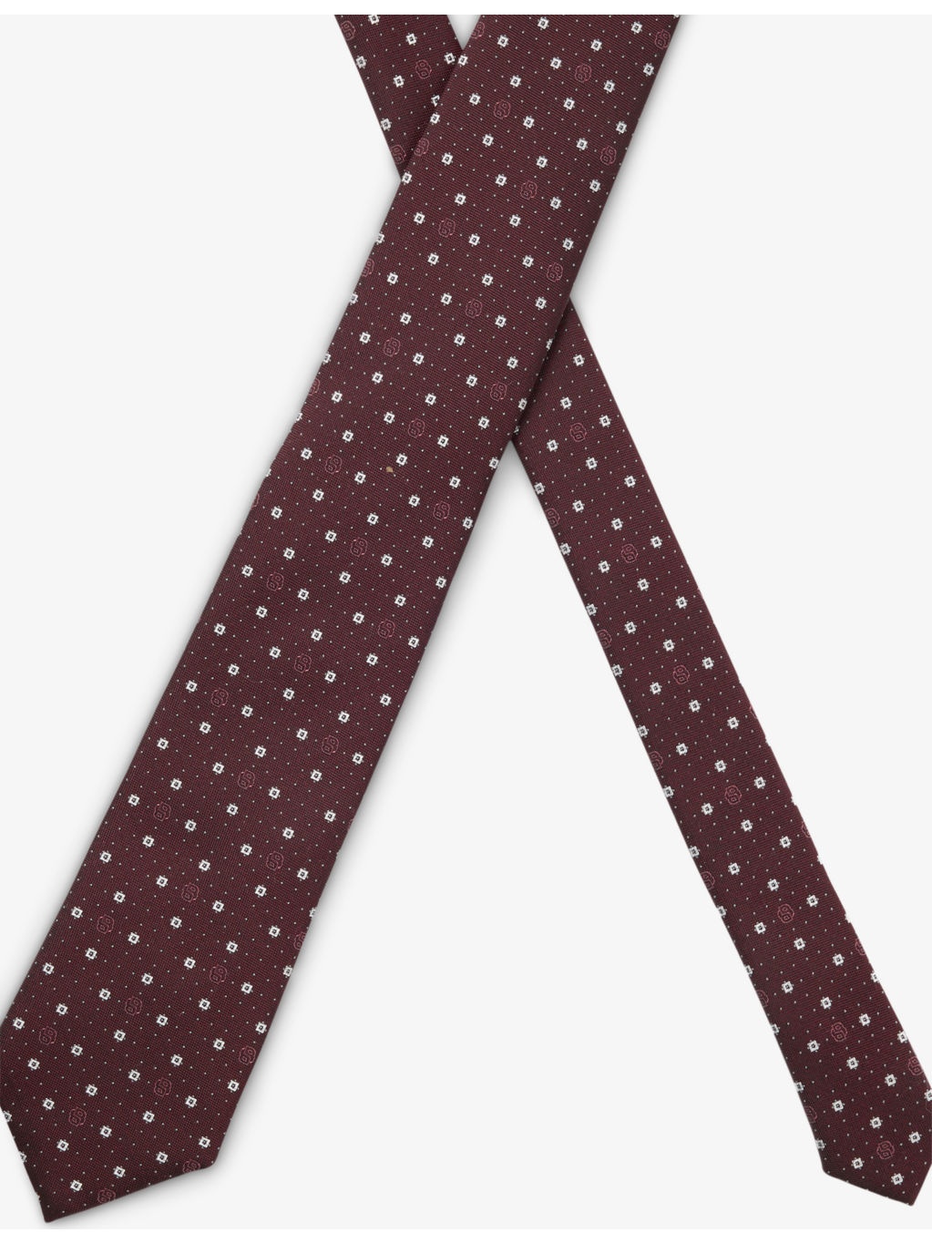 Micro Monogram-Pattern Silk-Blend Tie - 4